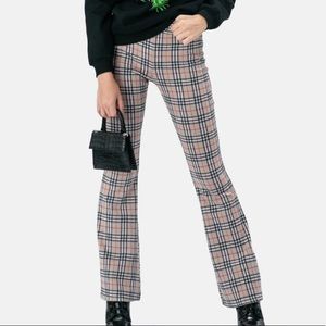 Adika High Waisted Plaid Pants